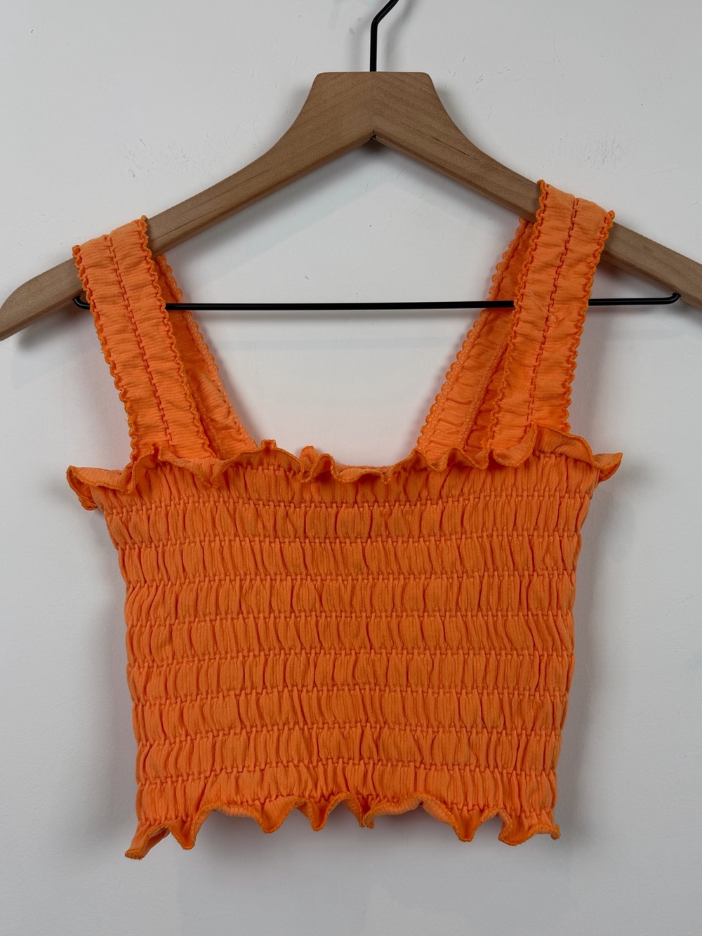 Anthropologie by Anthro Regan Smocked Cropped Square Neck Tank Top - Picture 7 of 12